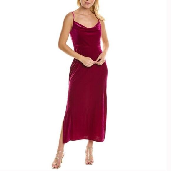 Taylor | NWT Stretch Velvet Maxi Dress Size 10 - Picture 1 of 8